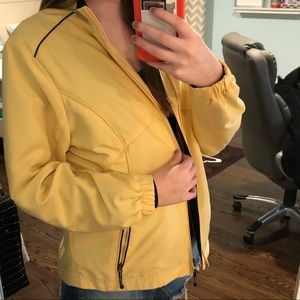Vintage thrifted yellow windbreaker